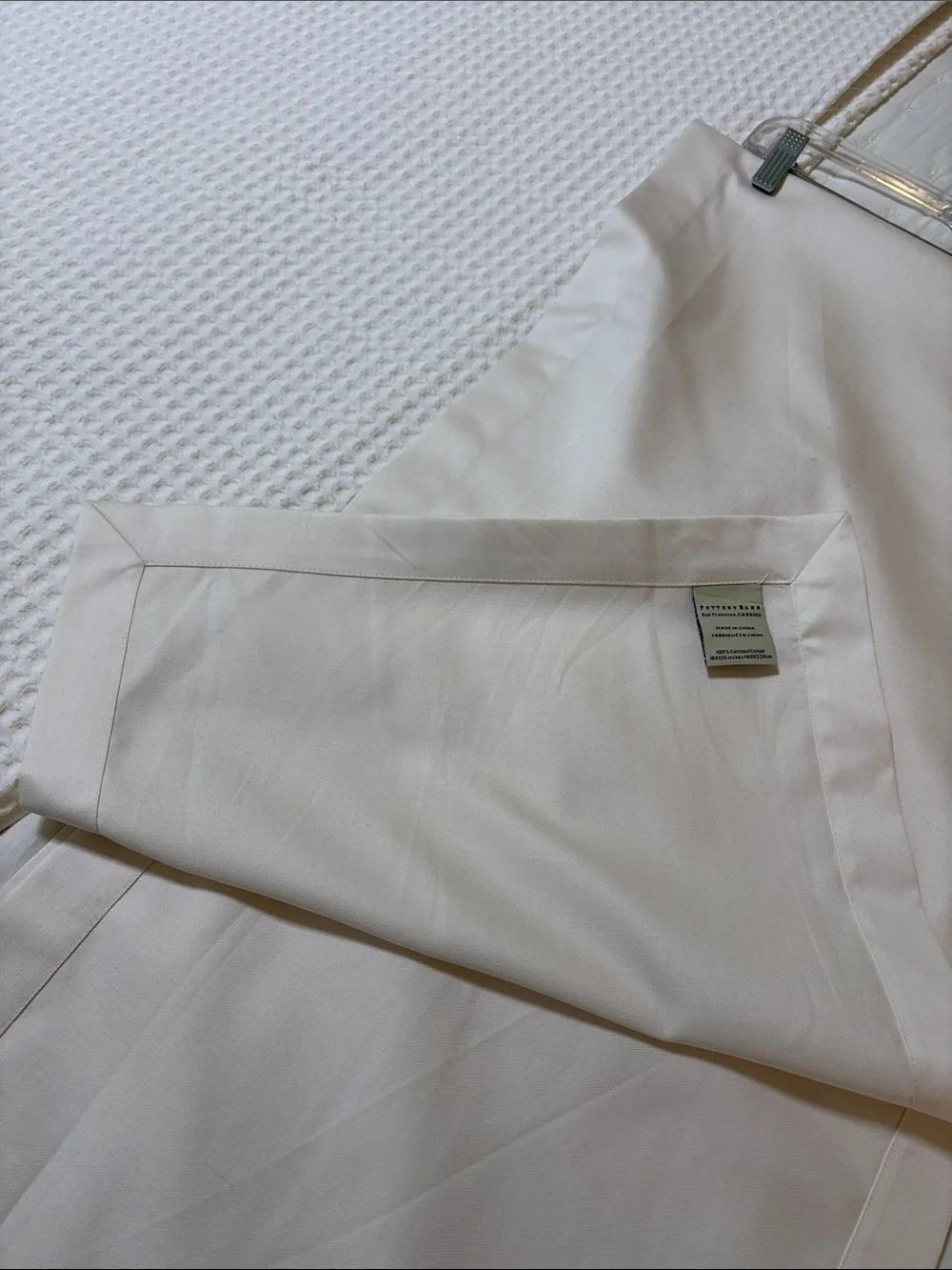 Pottery Barn NWOT Cream 16”X 126” Table Runner - 100% Cotton -